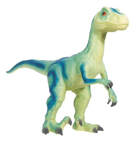Epic Dinosaur soft vinyl toy with vibrant blue and green details, perfect for imaginative play and kids ages 3 and up.