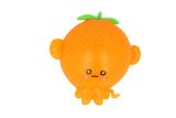 Fruit CrushOs Orange, a cute, squeezable orange toy with a happy face, perfect for fidgeting and squishing.