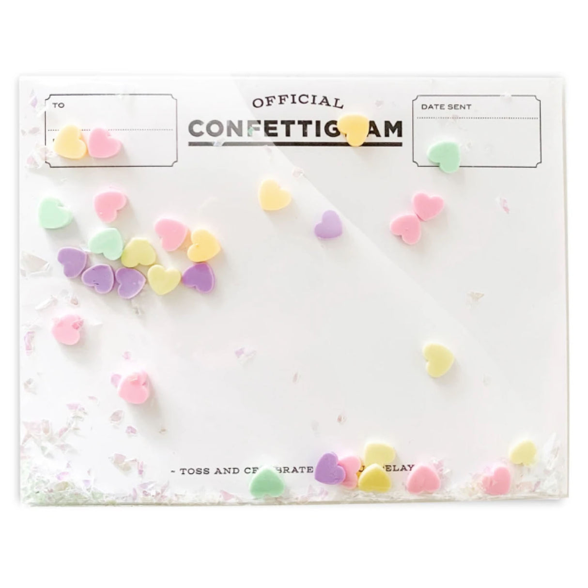 Hearts Confettigram Card