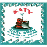 Cover of Katy and the Big Snow showing a red snowplow illustration by Virginia Lee Burton.
