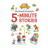 Cover of Richard Scarry's 5 Minute Busytown Stories featuring whimsical animal characters in lively scenes.