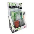 Tiny Tools Tiny Gardening miniature gardening kit with small pots, tools, greenhouse panels, and activity book for kids 8 and up.