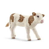 Simmental Calf figure showing a detailed brown and white calf standing on all fours, lifelike texture and features.