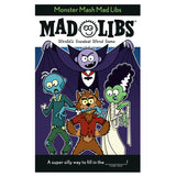 Mad Libs Monster Mash cover featuring cartoon vampire, zombie, werewolf, and bride of Frankenstein for Halloween fun.