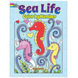 Sea Life Color by Number featuring colorful seahorses and hearts for a fun ocean-themed kids coloring adventure.