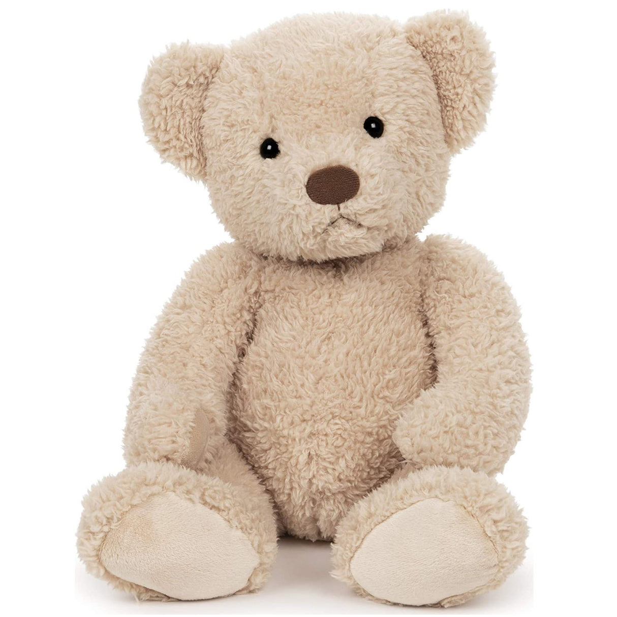 Teddy Bear Cindy is a 12-inch soft beige vintage-inspired plush toy perfect for hugging and room decor.