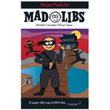 Mad Libs Ninja book cover with cartoon ninjas and weapons for a fun, fill-in-the-blank word game.
