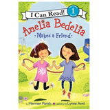 Level 1 Amelia Bedelia Makes a Friend book cover with two girls skipping rope and playing outside.