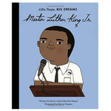 Little People, Big Dreams: Martin Luther King Jr. book cover with illustrated young Martin at a podium speaking.